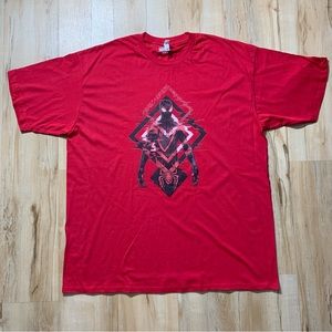 Marvel Spider-Man Miles Morales Diamond Glitch - Red T-shirt Size XXL